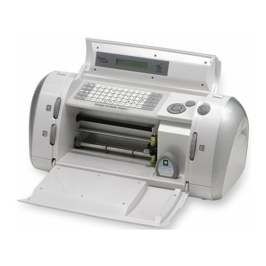 Cricut Provo Craft Personal Electronic Cutter - Cutting Machine Manual