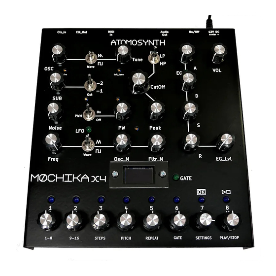 AtomoSynth Mochika X4 Quick Start Manual