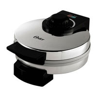 Oster DuraCeramic Chrome Belgian Waffle Maker User Manual