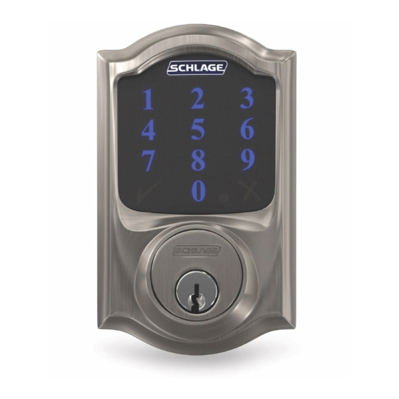 Schlage BE469 User Manual