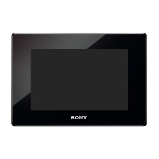 Sony DPF-HD800/B Specification Sheet