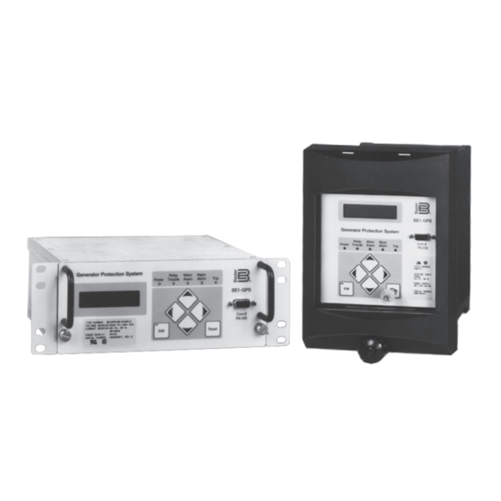 Basler BE-1-GPS100 Manual