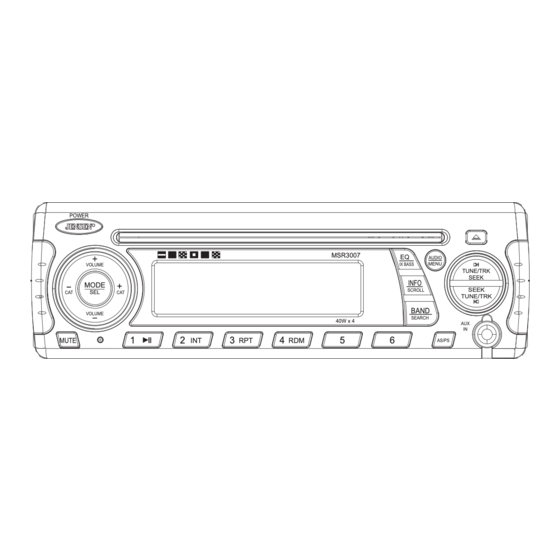 Jensen MSR3007 Installation And Operation Manual