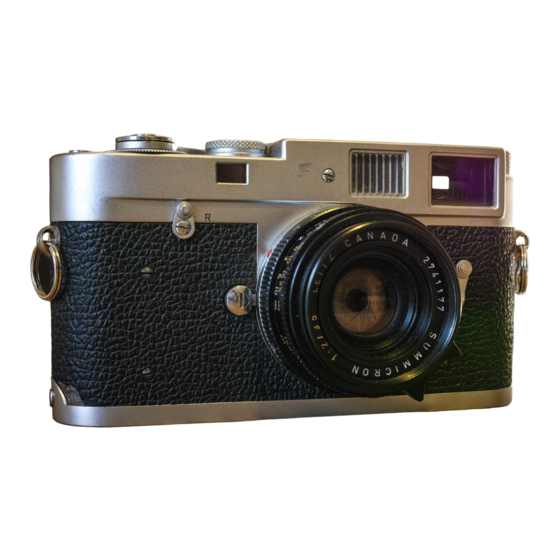 Leica M2 Instructions Manual