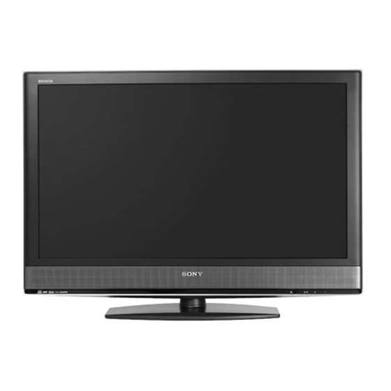 Sony Bravia KDL-40W2000 Operating Instructions Manual