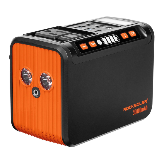 ROCKSOLAR Weekender User Instruction Manual