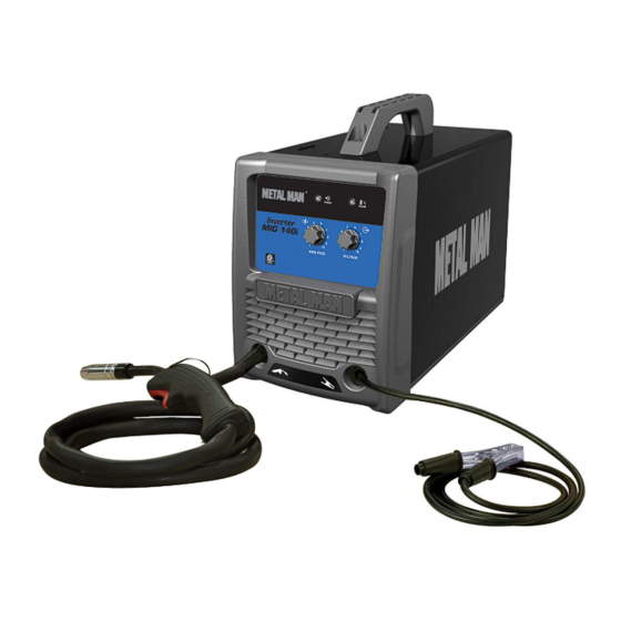 User Manuals: Metal Man MIG140i Portable Wire Welder
