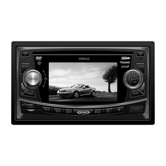 Audiovox Jensen VM8022 Installation And Operation Manual