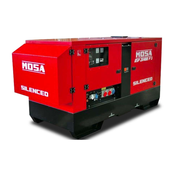 Mosa DSP 2x400 PSX Use And Maintenance Manual, Spare Parts Catalog