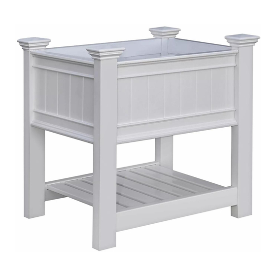 New England Arbors White Raised Planter Assembly Instructions
