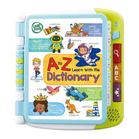LeapFrog A to Z Learn With Me Dictionary Instruction Manual
