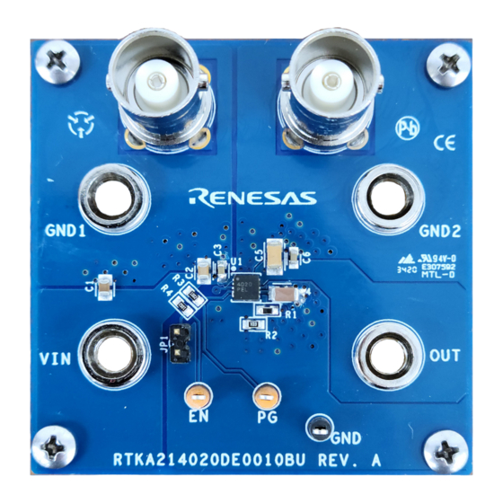 Renesas RTKA214020DE0010BU User Manual