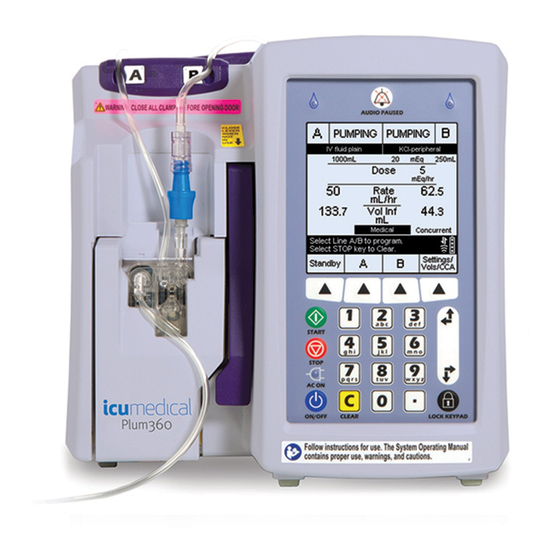 ICU Medical Plum 360 Infusion Pump Manuals