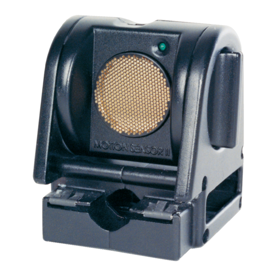 PASCO Motion Sensor II CI-6742A Quick Start Manual