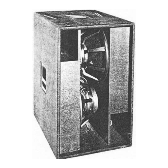 Electro-Voice MTL-2B Specification Sheet
