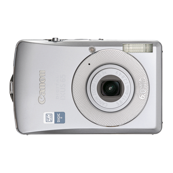 Canon POWERSHOT SD630 DIGITAL ELPH User Manual