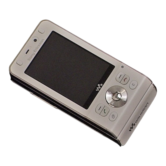 Sony Ericsson W910 Working Instruction, Mechanical