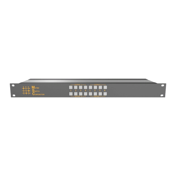 Matrix Switch Corporation MSC-HD44L Product Manual