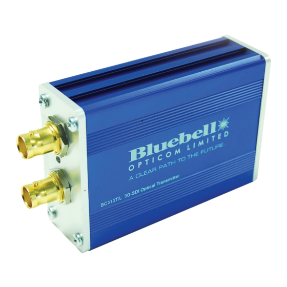Bluebell BC313 Series Quick Start Manual