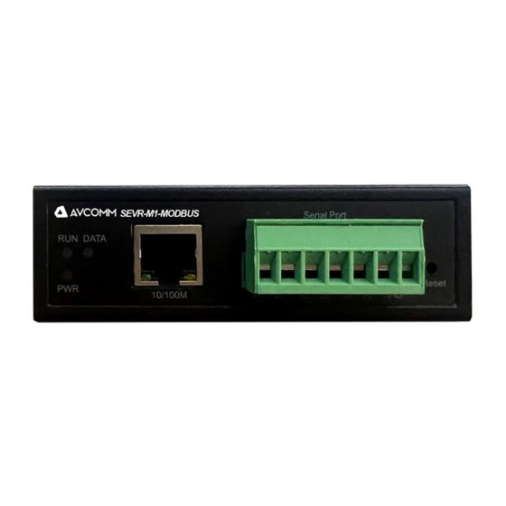 AVCOMM SEVR-M1-MODBUS Quick Installation Manual