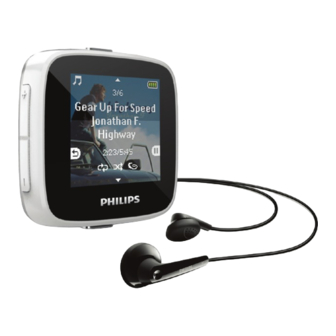 Philips GoGear SA3SPK02 Quick Start Manual