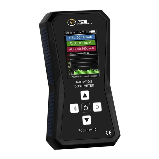 PCE Instruments PCE-RDM 10 User Manual