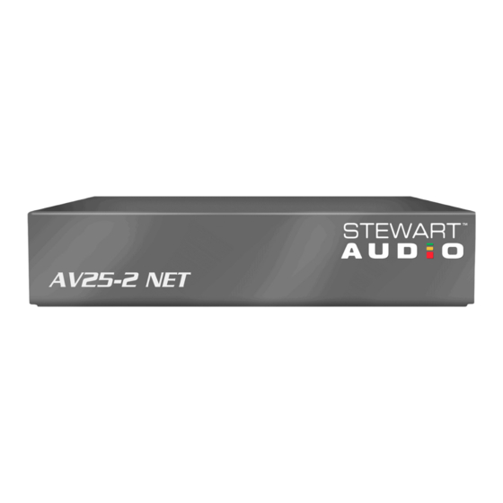 Stewart Audio AV25-2 NET Series Owner's Manual