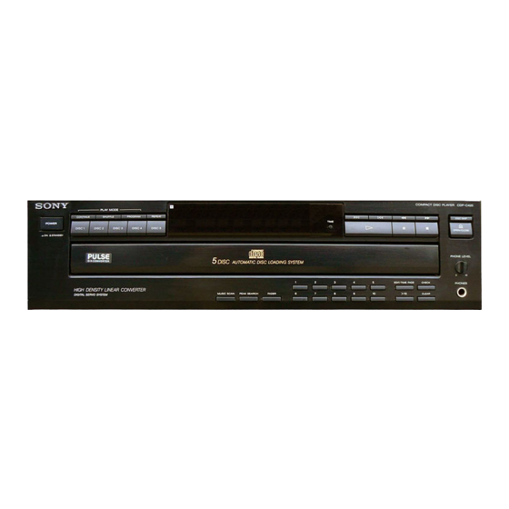 Sony CDP-C425 Operating Instructions Manual