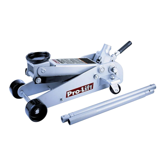 Pro-Lift G-2489 Operating Instructions Manual