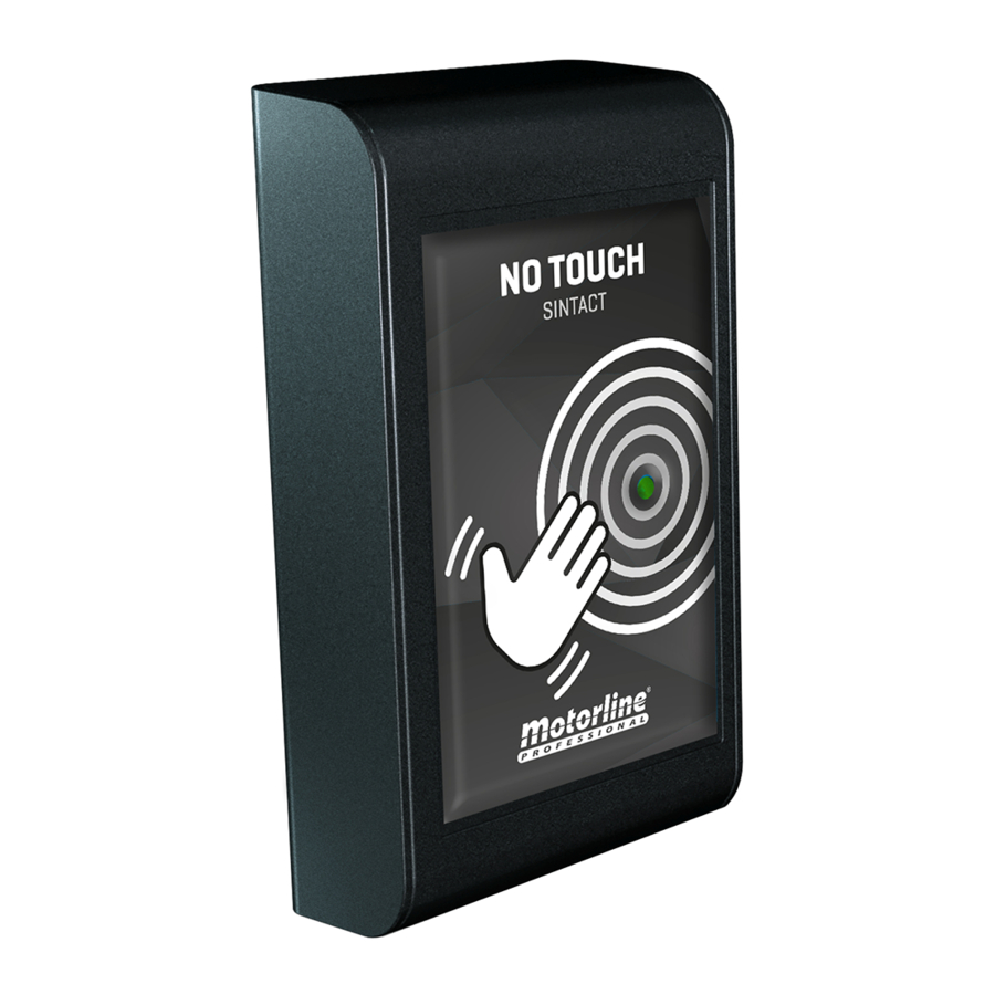 Motorline professional Sintact Operation Manual