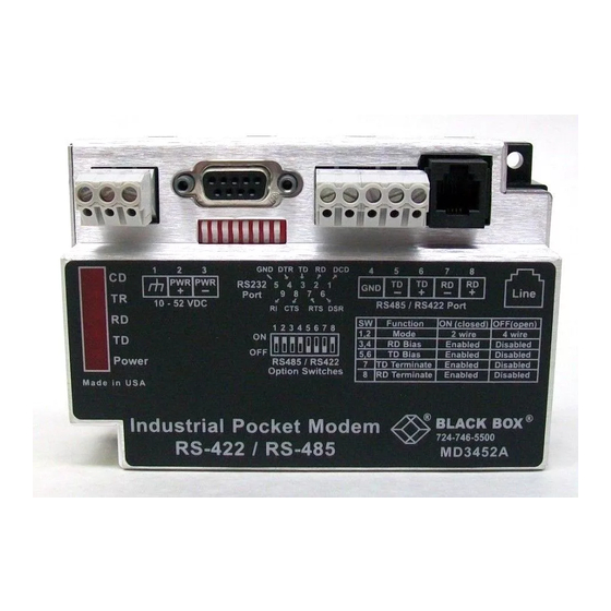 Black Box MD3450A Specifications