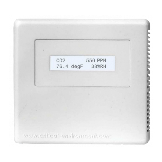 Critical Environment Technologies CGAS-AP Installation Manual