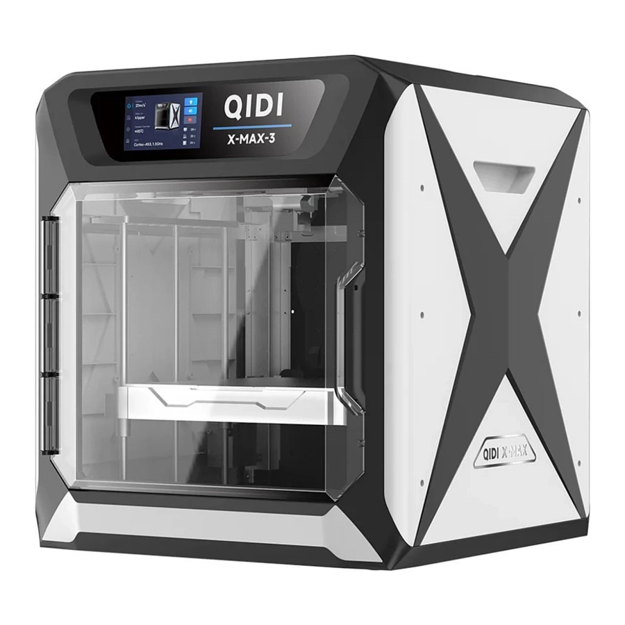 QIDI X-MAX 3, MAX3, USMAX3 Manual