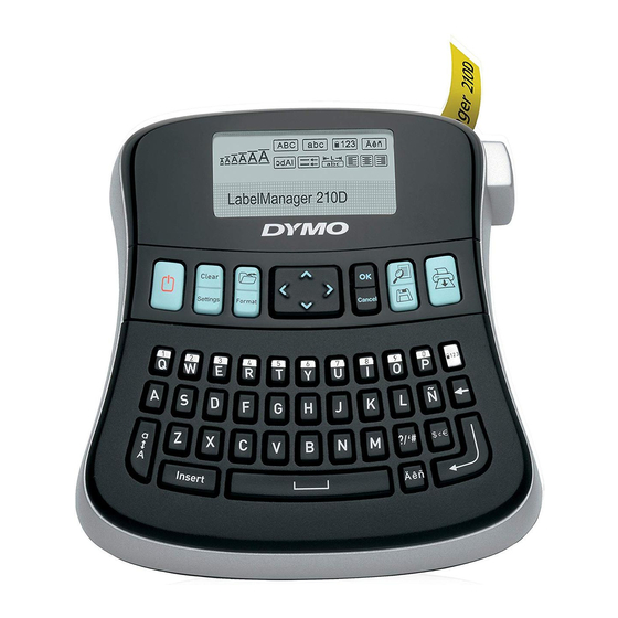 Dymo LabelManager 210D Quick Manual