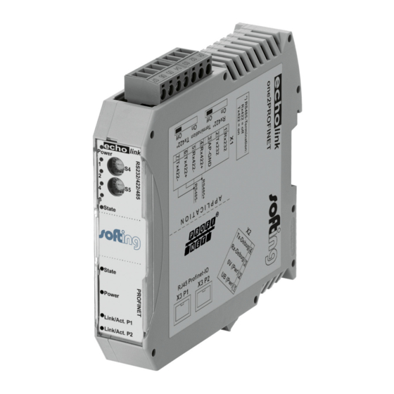 Softing echolink one2PROFINET Instruction Manual