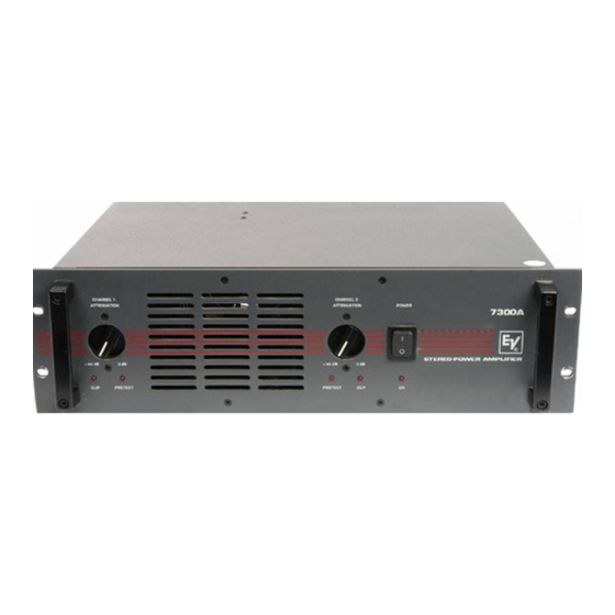 Electro-Voice 7300A Owner's Operation And Service Instructions