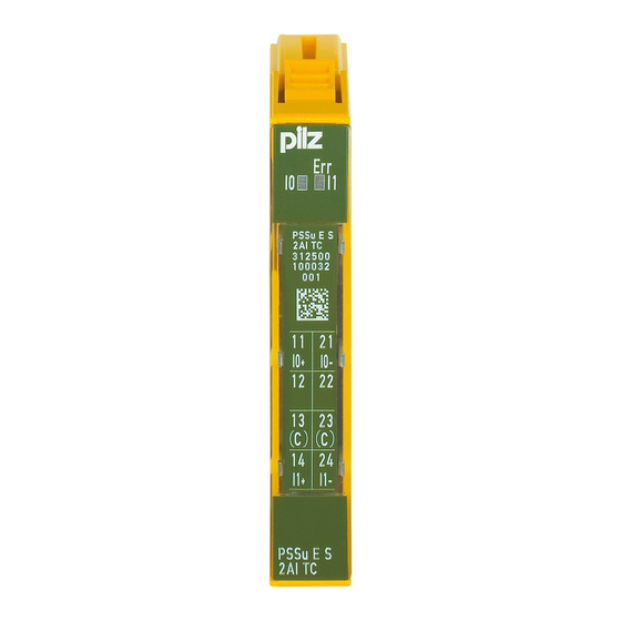 Pilz PSSu E S 2AI TC Manuals