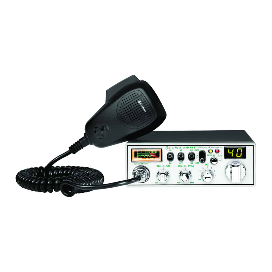 Cobra 25WXNWST How To Use Manual