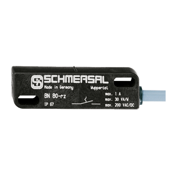 schmersal BN 80 Series Operating Instructions