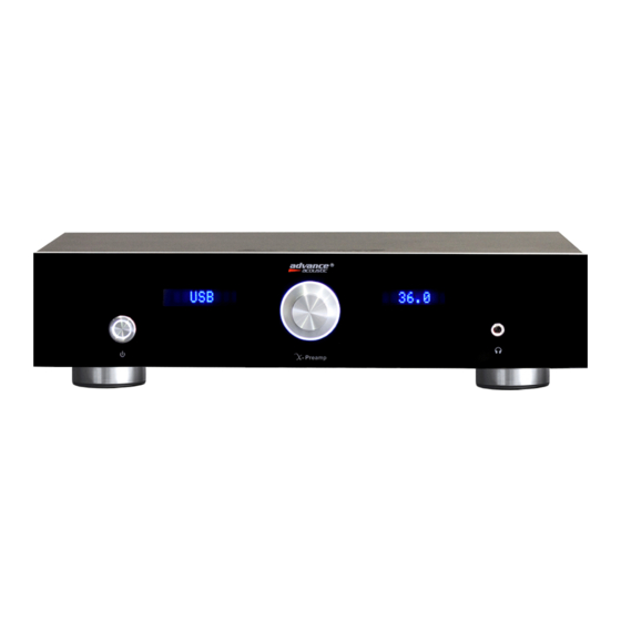 Advance acoustic X-Preamp Quick Start Manual