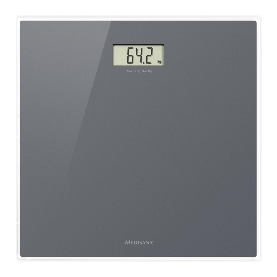 User Manuals: Medisana PS 414 Glass Bathroom Scale