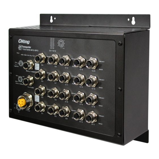 ORiNG TGS-9200-M12-BP2 Quick Installation Manual