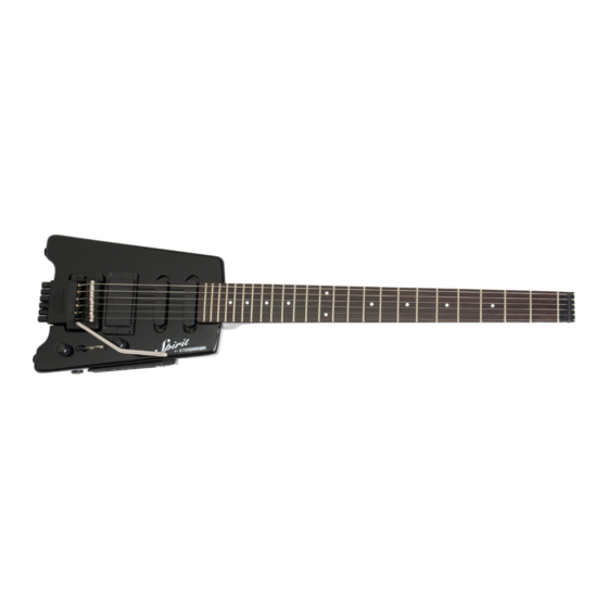 STEINBERGER SPIRIT GT-PRO STANDARD SPECIFICATIONS Pdf Download | ManualsLib