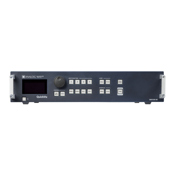 Analog way QuickVu QVU150-3G Quick Start Manual