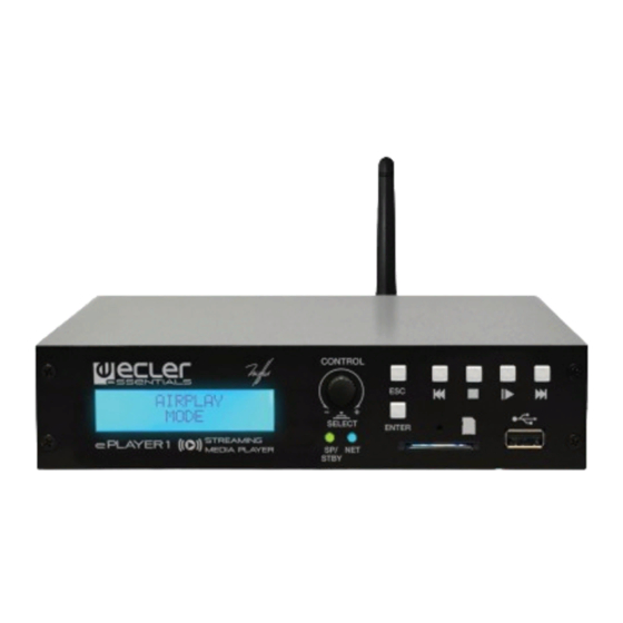 Ecler HUB1616 Quick Manual