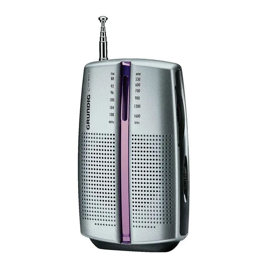 GRUNDIG City Boy 31 PR 3201 - Portable Radio Manual