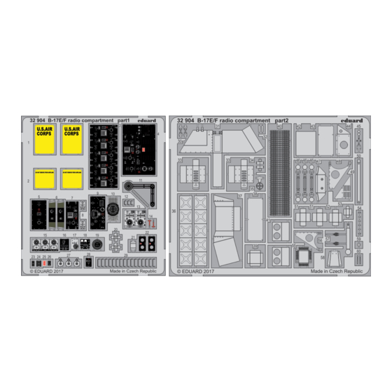 Eduard B-17E/F radio compartment Manual