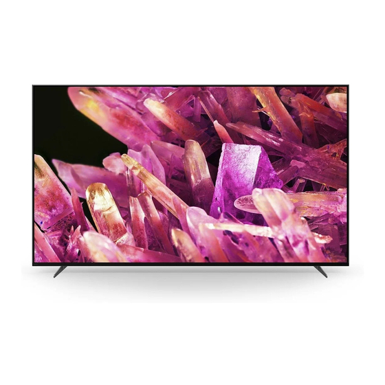 Sony BRAVIA XR Series Reference Manual