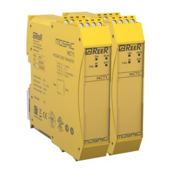Reer MOSAIC MCT1 Quick Installation Manual