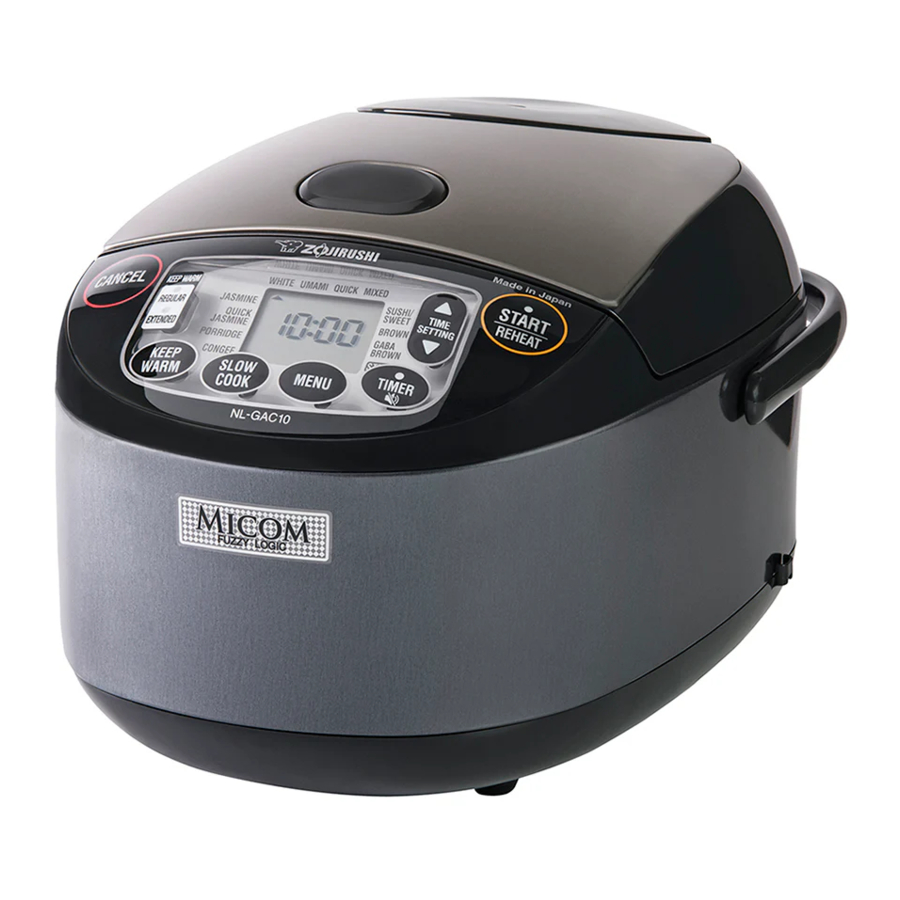Zojirushi Umami Micom NL-GAC10 / NL-GAC18 - Rice Cooker Manual